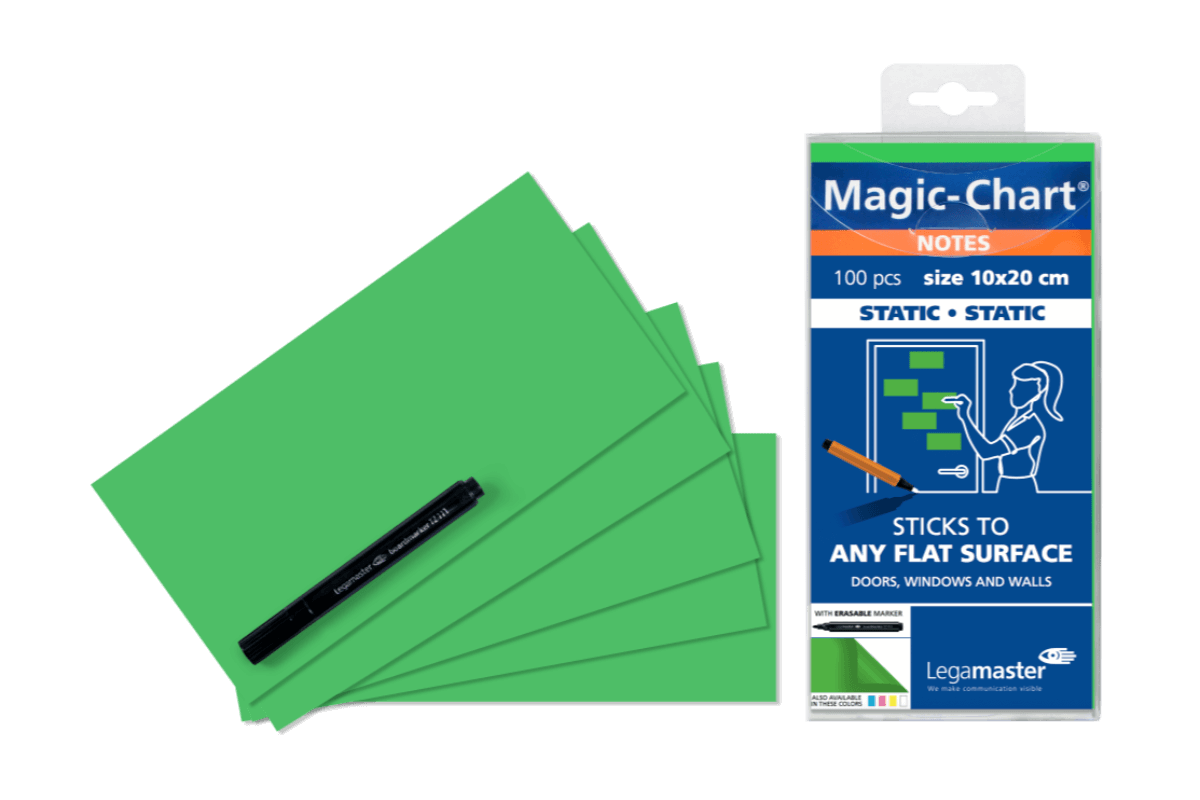 Legamaster Magic Chart notes 10x20cm green 100pcs
 - Legamaster