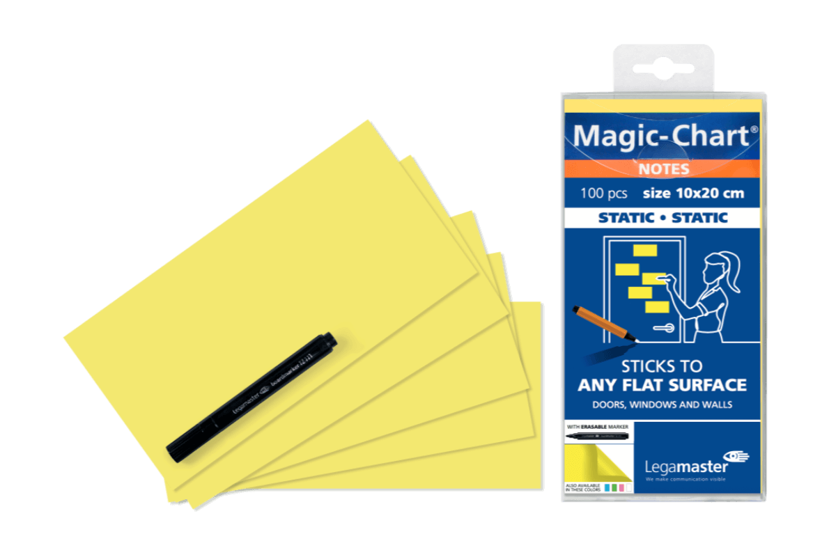 Legamaster Magic Chart notes 10x20cm yellow 100pcs
 - Legamaster