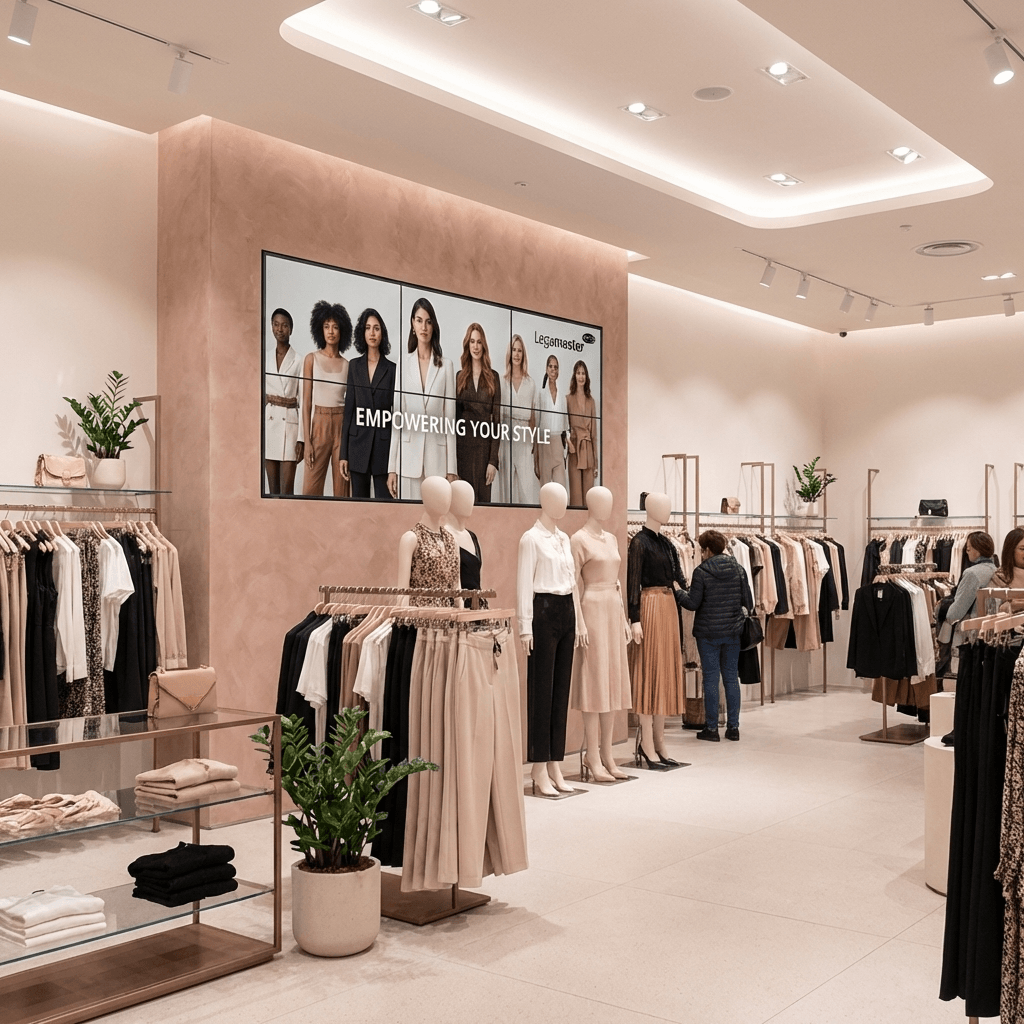 Solución pantalla profesional para comercios Legamaster Videowall